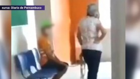 O femeie și-a legat soțul cu o funie și l-a dus la vaccinarea împotriva Covid-19